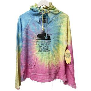 Pop Surf Hoodie Medium Point Pleasant NJ Tie Dye French Terry New Imperfect